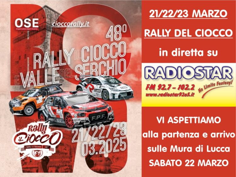 Rally del Ciocco in diretta su Radiostar